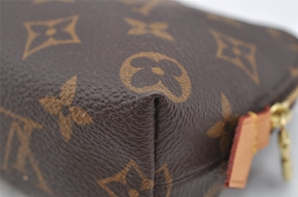 Authentic Louis Vuitton Monogram Pochette Cosmetic Pouch M47515 LV 4672I