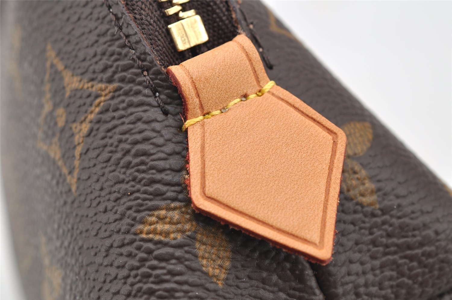 Authentic Louis Vuitton Monogram Pochette Cosmetic Pouch M47515 LV 4672I