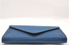 Authentic LOUIS VUITTON Epi Arts Deco Clutch Bag Blue M52635 LV 4673C