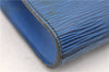 Authentic LOUIS VUITTON Epi Arts Deco Clutch Bag Blue M52635 LV 4673C