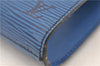 Authentic LOUIS VUITTON Epi Arts Deco Clutch Bag Blue M52635 LV 4673C