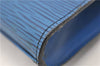 Authentic LOUIS VUITTON Epi Arts Deco Clutch Bag Blue M52635 LV 4673C