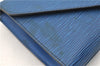 Authentic LOUIS VUITTON Epi Arts Deco Clutch Bag Blue M52635 LV 4673C