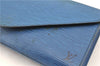 Authentic LOUIS VUITTON Epi Arts Deco Clutch Bag Blue M52635 LV 4673C