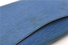 Authentic LOUIS VUITTON Epi Arts Deco Clutch Bag Blue M52635 LV 4673C