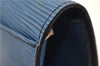 Authentic LOUIS VUITTON Epi Arts Deco Clutch Bag Blue M52635 LV 4673C
