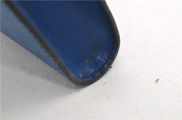 Authentic LOUIS VUITTON Epi Arts Deco Clutch Bag Blue M52635 LV 4673C