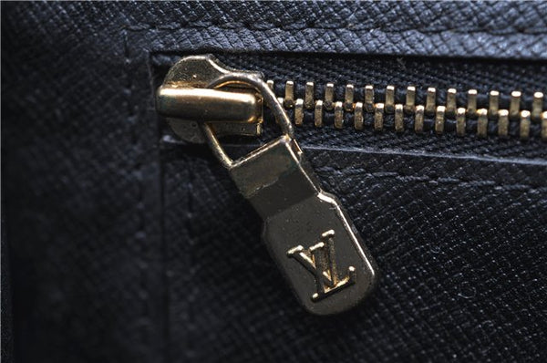 Authentic LOUIS VUITTON Epi Arts Deco Clutch Bag Blue M52635 LV 4673C