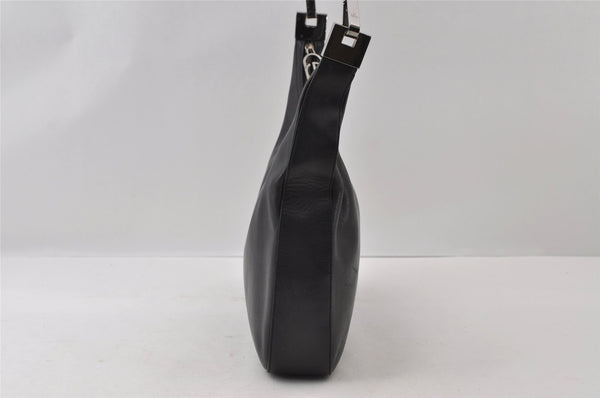 Authentic GUCCI Vintage Shoulder Bag Purse Leather 0013811 Black 4673I