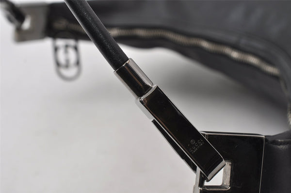 Authentic GUCCI Vintage Shoulder Bag Purse Leather 0013811 Black 4673I