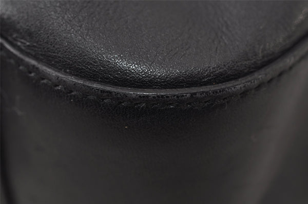 Authentic GUCCI Vintage Shoulder Bag Purse Leather 0013811 Black 4673I