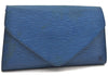 Authentic LOUIS VUITTON Epi Arts Deco Clutch Bag Blue M52635 LV 4673C