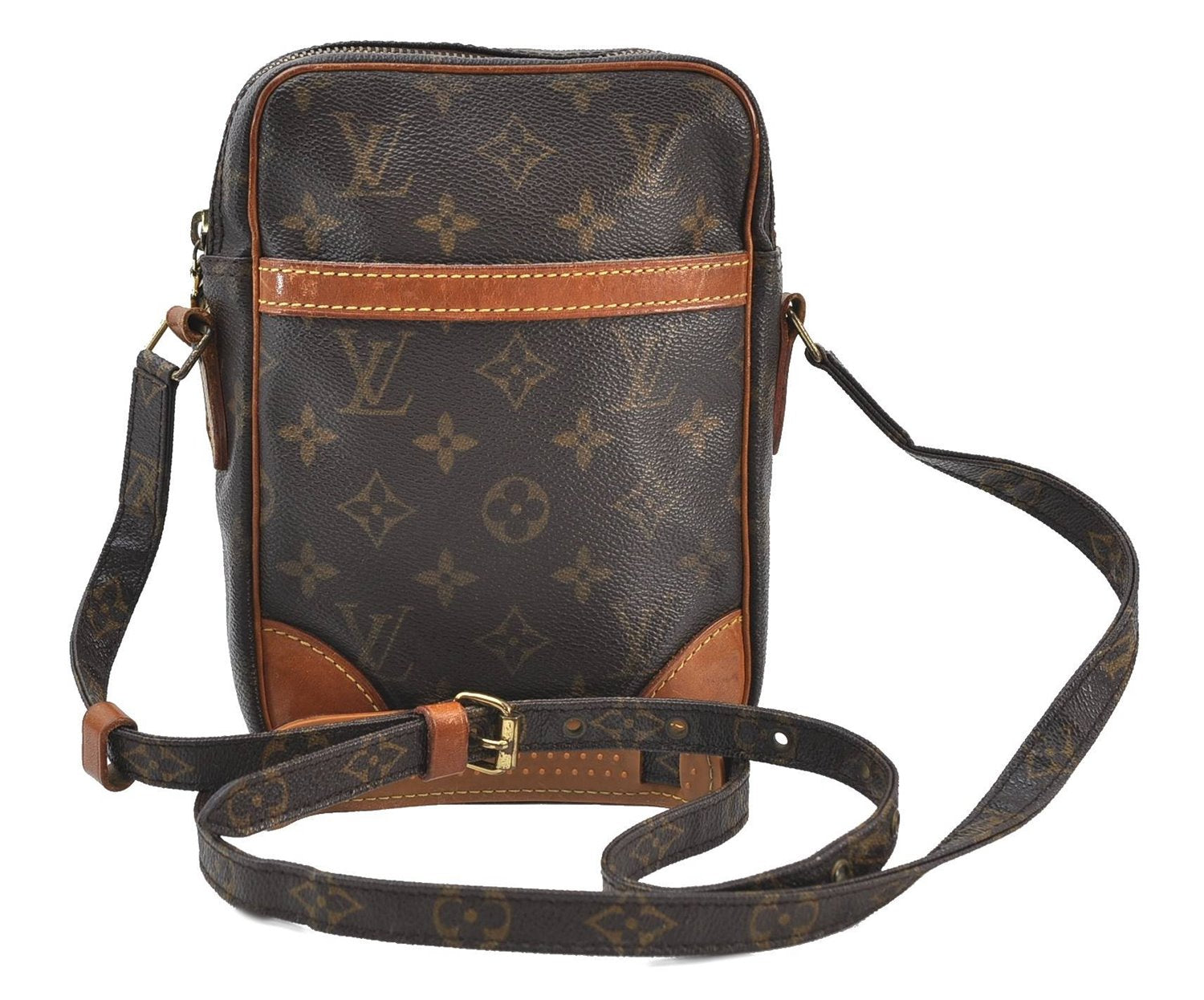 Authentic Louis Vuitton Monogram Danube Shoulder Cross Body Bag M45266 LV 4676D