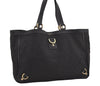 Authentic GUCCI Abbey Shoulder Tote Bag GG Canvas Leather 141472 Black 4676I