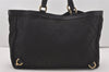Authentic GUCCI Abbey Shoulder Tote Bag GG Canvas Leather 141472 Black 4676I