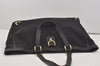 Authentic GUCCI Abbey Shoulder Tote Bag GG Canvas Leather 141472 Black 4676I