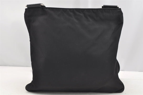 Authentic PRADA TESSUTO SAFFI Nylon Leather Shoulder Bag VA0053 Black 4678I