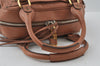 Authentic Chloe Paddington Vintage Leather Shoulder Hand Bag Purse Brown 4679I
