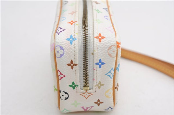 Auth Louis Vuitton Monogram Multicolor Trousse Wapiti Pouch M58033 White 4683F