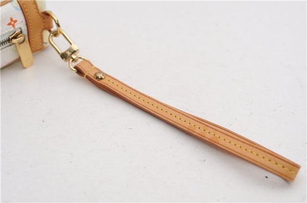 Auth Louis Vuitton Monogram Multicolor Trousse Wapiti Pouch M58033 White 4683F