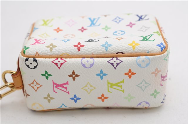 Auth Louis Vuitton Monogram Multicolor Trousse Wapiti Pouch M58033 White 4683F