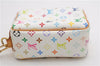 Auth Louis Vuitton Monogram Multicolor Trousse Wapiti Pouch M58033 White 4683F