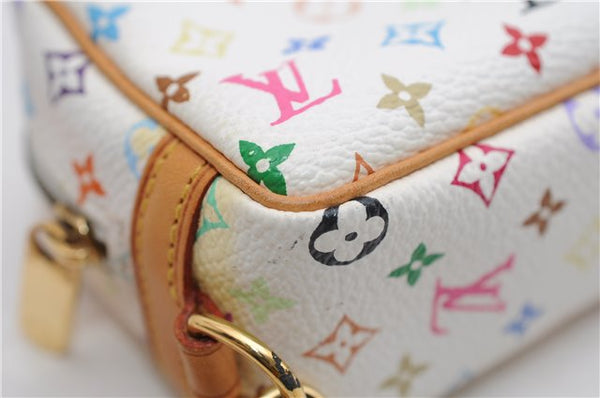 Auth Louis Vuitton Monogram Multicolor Trousse Wapiti Pouch M58033 White 4683F
