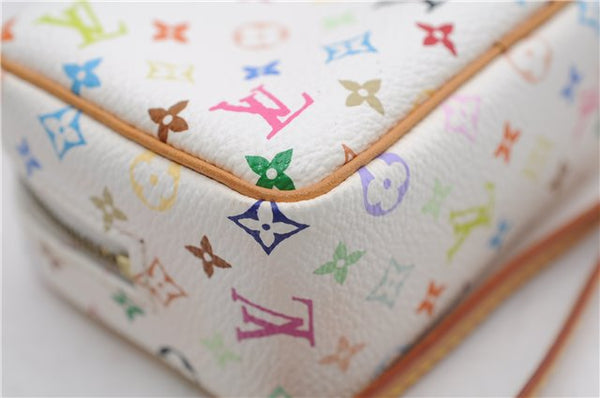 Auth Louis Vuitton Monogram Multicolor Trousse Wapiti Pouch M58033 White 4683F