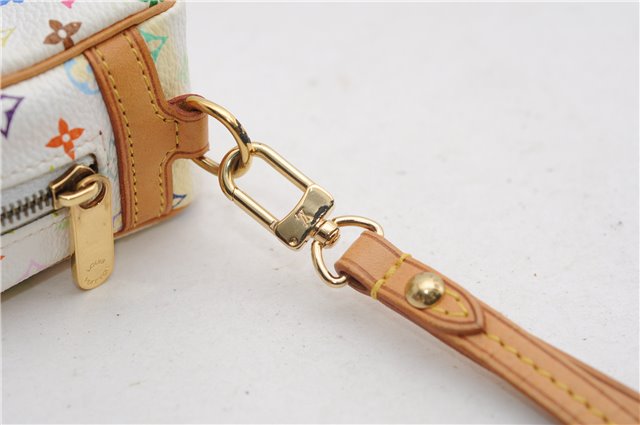 Auth Louis Vuitton Monogram Multicolor Trousse Wapiti Pouch M58033 White 4683F