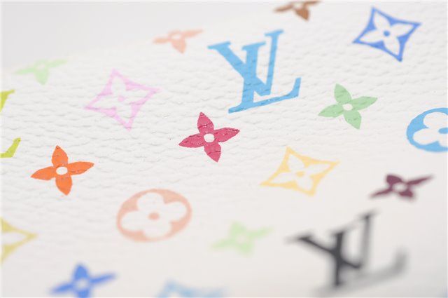 Auth Louis Vuitton Monogram Multicolor Trousse Wapiti Pouch M58033 White 4683F