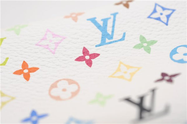 Auth Louis Vuitton Monogram Multicolor Trousse Wapiti Pouch M58033 White 4683F