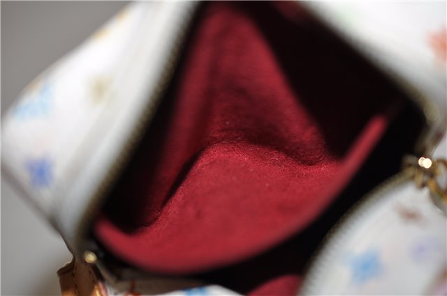 Auth Louis Vuitton Monogram Multicolor Trousse Wapiti Pouch M58033 White 4683F