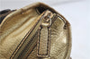 Authentic FENDI Zucca Shoulder Tote Bag Canvas Leather Brown Gold 4684C