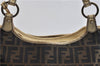 Authentic FENDI Zucca Shoulder Tote Bag Canvas Leather Brown Gold 4684C