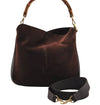Authentic GUCCI Bamboo 2Way Shoulder Hand Bag Suede Leather 0011638 Brown 4684I