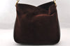 Authentic GUCCI Bamboo 2Way Shoulder Hand Bag Suede Leather 0011638 Brown 4684I