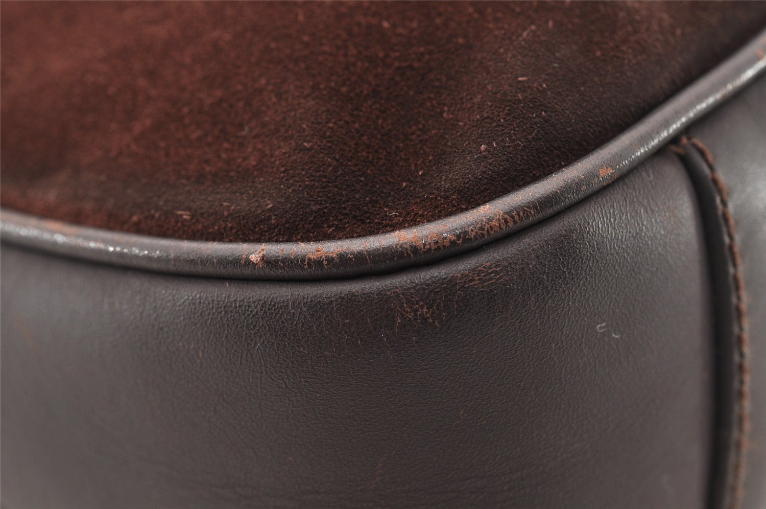 Authentic GUCCI Bamboo 2Way Shoulder Hand Bag Suede Leather 0011638 Brown 4684I