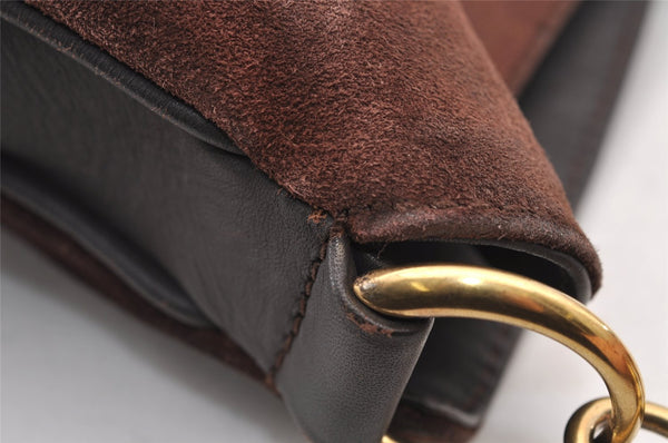 Authentic GUCCI Bamboo 2Way Shoulder Hand Bag Suede Leather 0011638 Brown 4684I