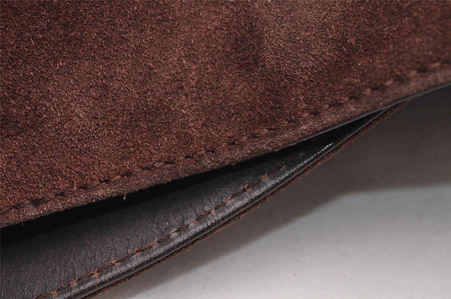 Authentic GUCCI Bamboo 2Way Shoulder Hand Bag Suede Leather 0011638 Brown 4684I