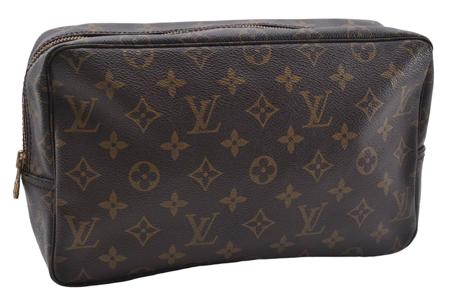 Auth Louis Vuitton Monogram Trousse Toilette 28 Clutch Hand Bag M47522 LV 4685D