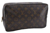 Auth Louis Vuitton Monogram Trousse Toilette 28 Clutch Hand Bag M47522 LV 4685D