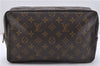 Auth Louis Vuitton Monogram Trousse Toilette 28 Clutch Hand Bag M47522 LV 4685D
