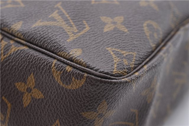 Auth Louis Vuitton Monogram Trousse Toilette 28 Clutch Hand Bag M47522 LV 4685D