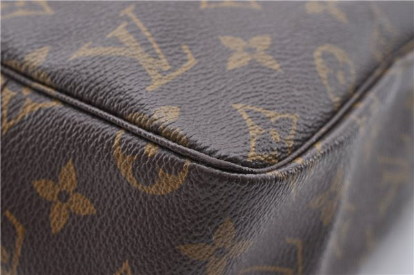 Auth Louis Vuitton Monogram Trousse Toilette 28 Clutch Hand Bag M47522 LV 4685D