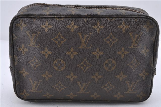 Auth Louis Vuitton Monogram Trousse Toilette 23 Clutch Hand Bag M47524 LV 4686D