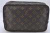Auth Louis Vuitton Monogram Trousse Toilette 23 Clutch Hand Bag M47524 LV 4686D
