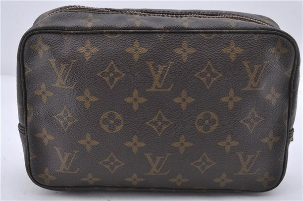 Auth Louis Vuitton Monogram Trousse Toilette 23 Clutch Hand Bag M47524 LV 4686D