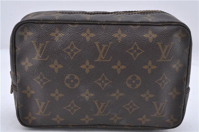 Auth Louis Vuitton Monogram Trousse Toilette 23 Clutch Hand Bag M47524 LV 4686D