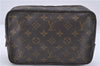 Auth Louis Vuitton Monogram Trousse Toilette 23 Clutch Hand Bag M47524 LV 4686D