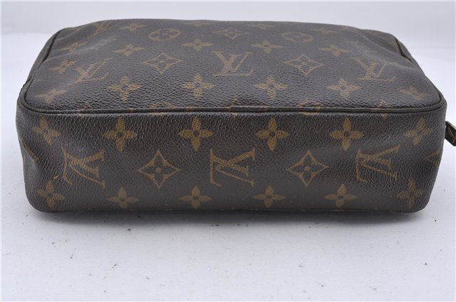 Auth Louis Vuitton Monogram Trousse Toilette 23 Clutch Hand Bag M47524 LV 4686D